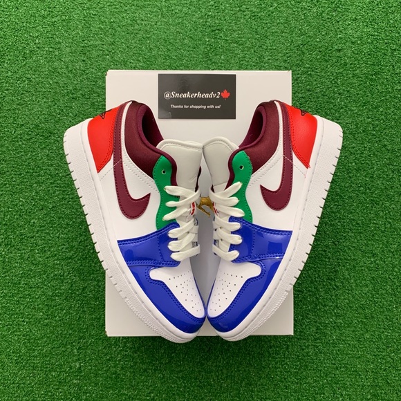 -Edm- 🍭*NEW* Air Jordan 1 Low “Multi-Colour” (W) - Picture 2 of 11